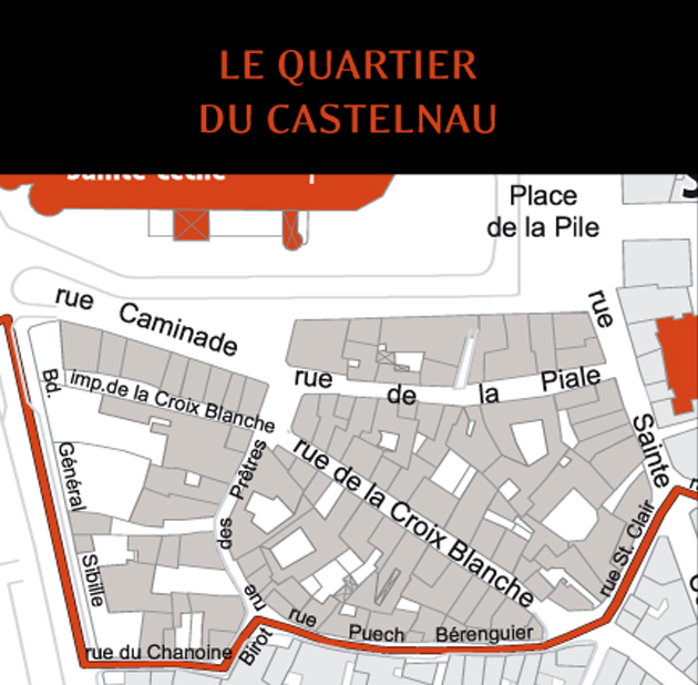 quartier Castelnau Albi plan
